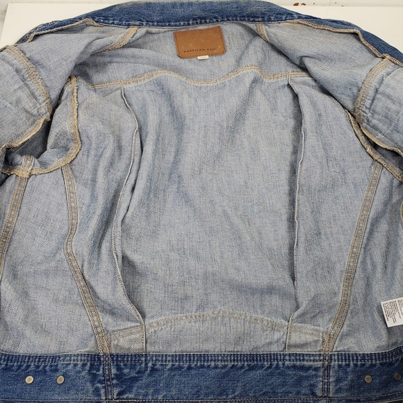 American Eagle jeans vintage style medium jean buttonup coat - Picture 7 of 14
